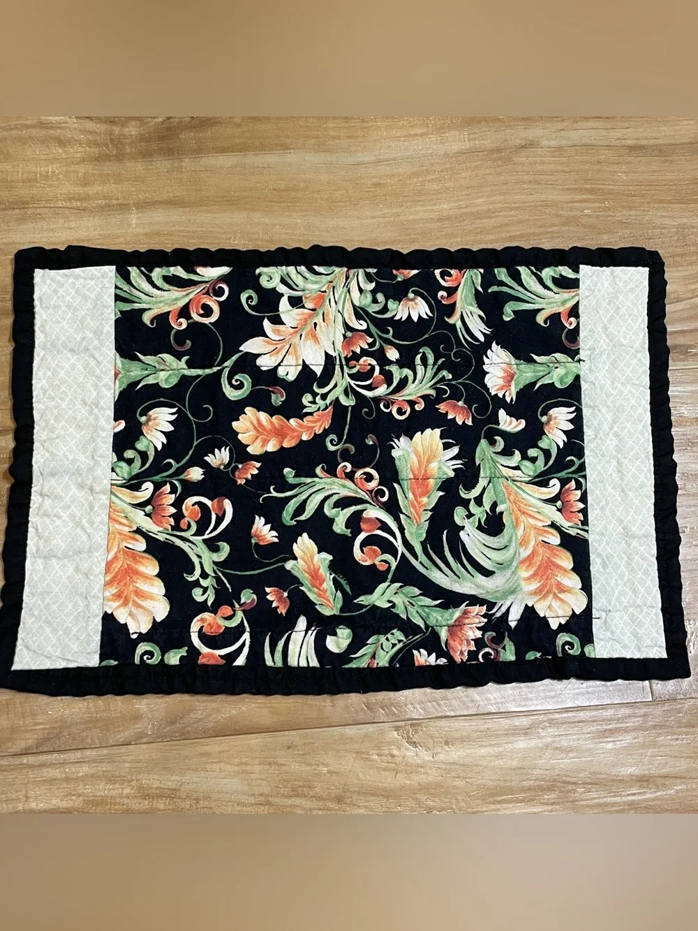 Vintage Handmade Set of Four 16”x10” Quilted Placemats Cottagecore Fun Whimsical